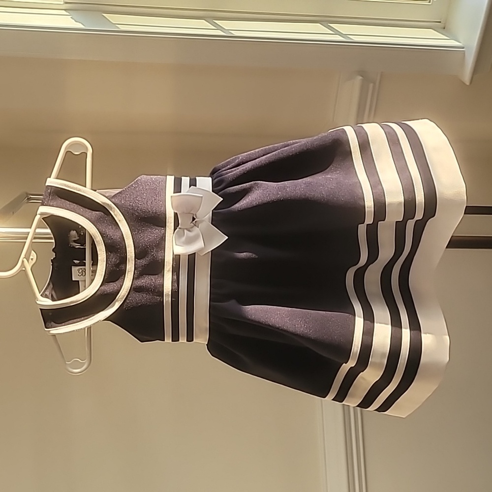 Bonnie Jean exclusive 2T Navy Blue & White Dress👗